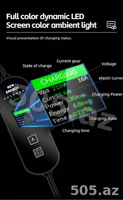 Elektromobil Şarj Cihazı - WiFi Smart (GB/T) - 16A - 2